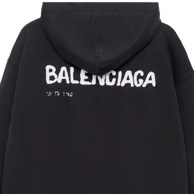 Balenciaga Hand-Drawn Balenciaga Hoodie Medium Fit 'Black' 600583TOVO61070 sold by KicksCrew product image thumbnail 3