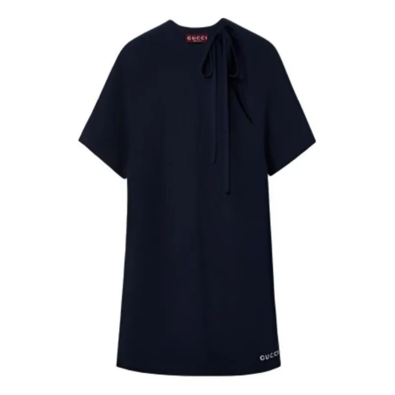 (WMNS) Gucci Chunky Rib Cotton Dress 'Dark Blue' 786470-XKD2S-4003 sold by KicksCrew