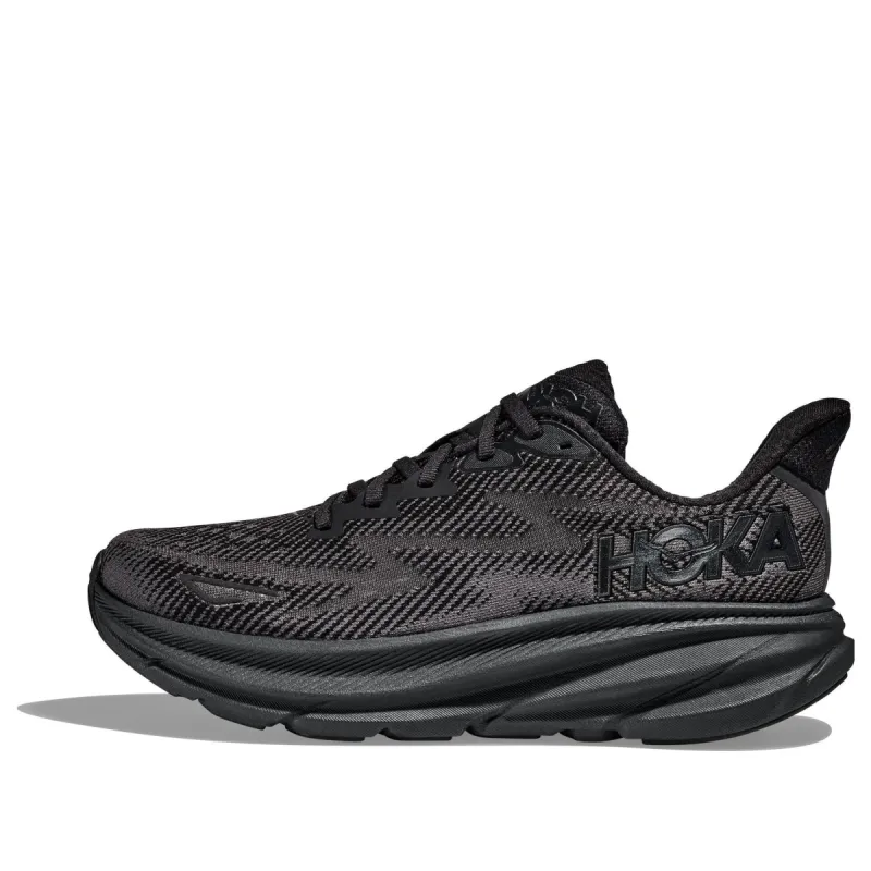 (WMNS) HOKA ONE ONE Clifton 9 Wide 'Black' 1132211-BBLC sold by KicksCrew