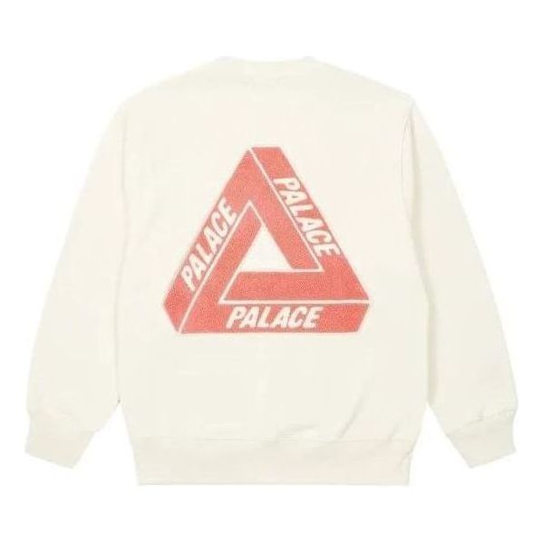 Palace Fleece Tri-Ferg Crew 'Soft White' P24CS064 sold by KicksCrew