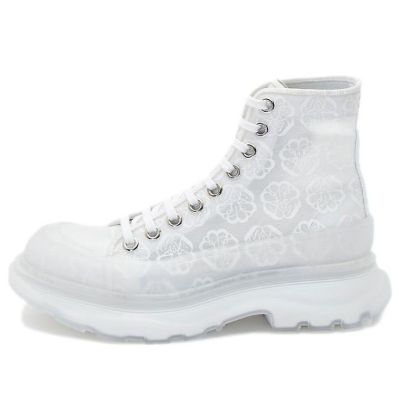 (WMNS) Alexander McQueen Tread Slick Lace Up High Boots 'White Transparent' 658086W4Q329337 sold by KicksCrew
