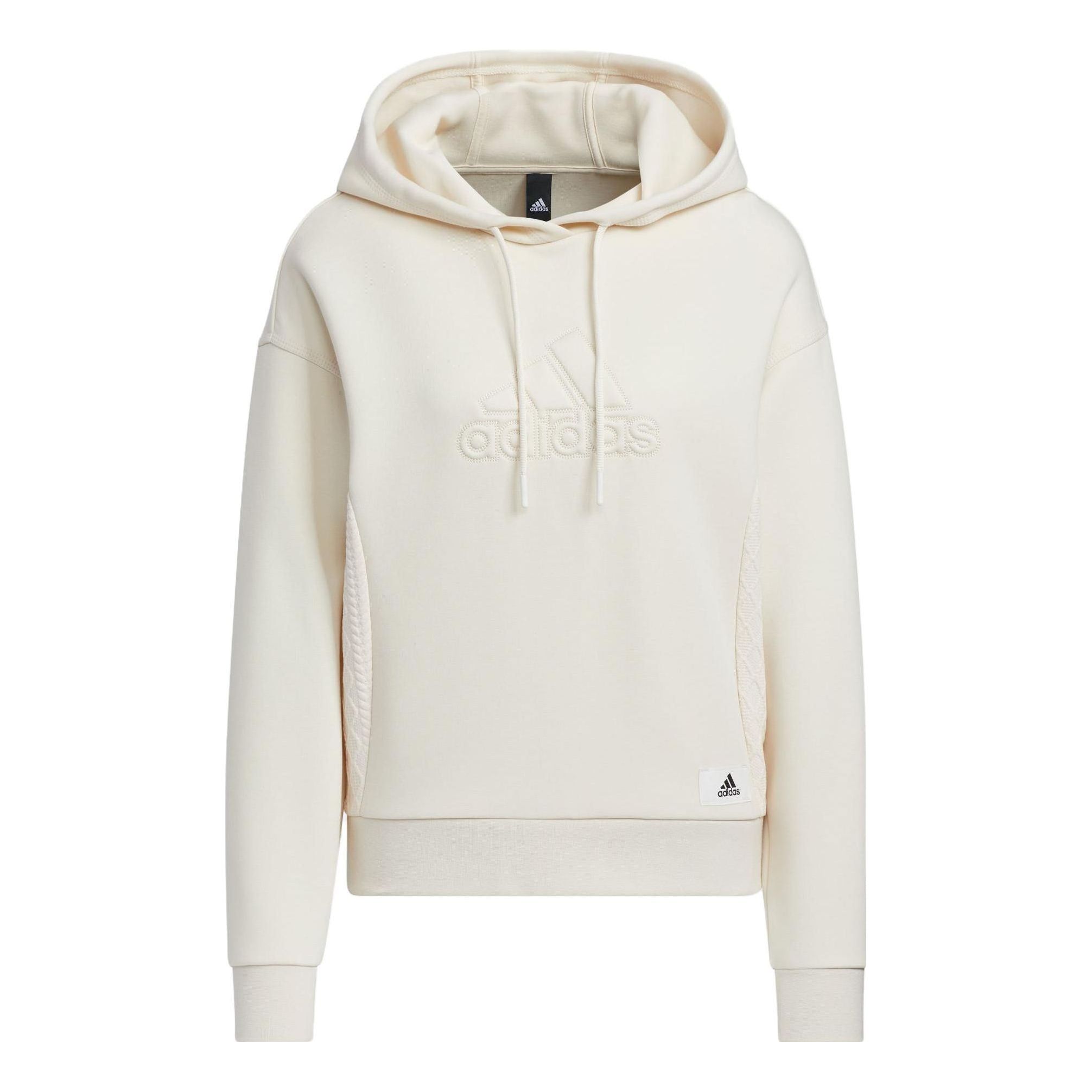 (WMNS) Adidas Lounge Hooded Sweatshirt 'Off White' IP0756 sold by KicksCrew