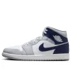 Air Jordan 1 Mid 'Wolf Grey Midnight Navy'  DQ8426-104 sold by KicksCrew