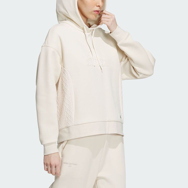 (WMNS) Adidas Lounge Hooded Sweatshirt 'Off White' IP0756 sold by KicksCrew product image thumbnail 4