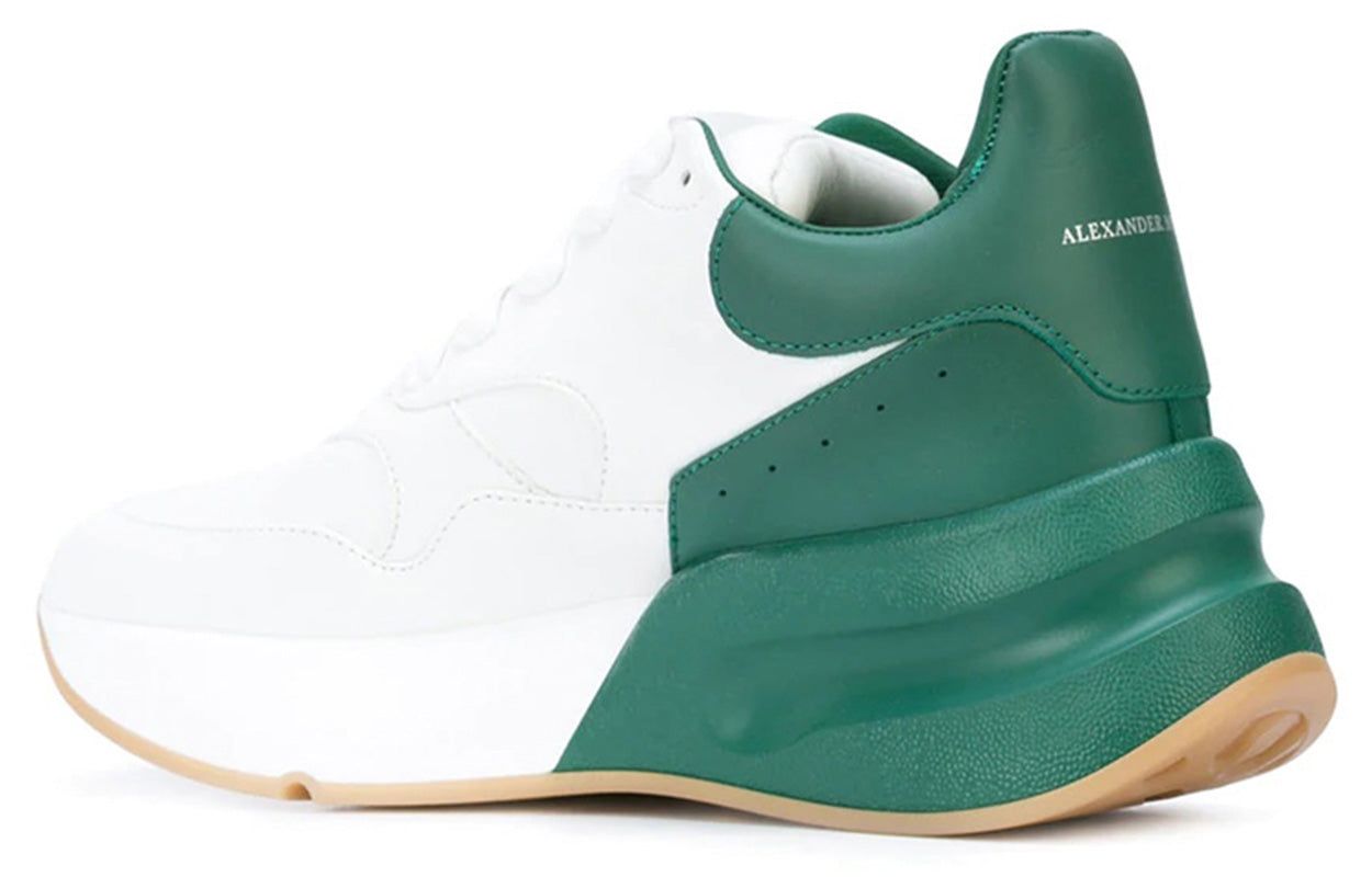 (WMNS) Alexander McQueen Oversized Runner Low Top Leather Sneakers with Mesh 'White Green' 533709WHRU39463 sold by KicksCrew product image thumbnail 4