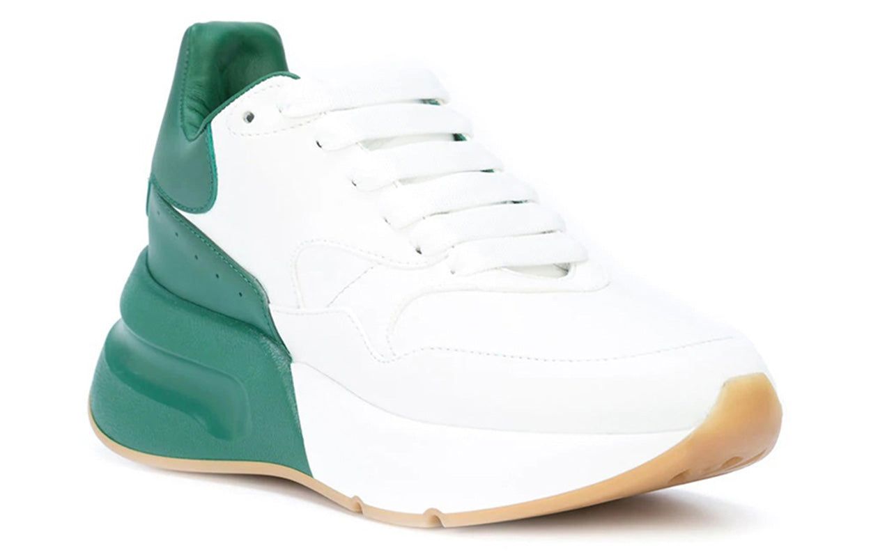 (WMNS) Alexander McQueen Oversized Runner Low Top Leather Sneakers with Mesh 'White Green' 533709WHRU39463 sold by KicksCrew product image thumbnail 3