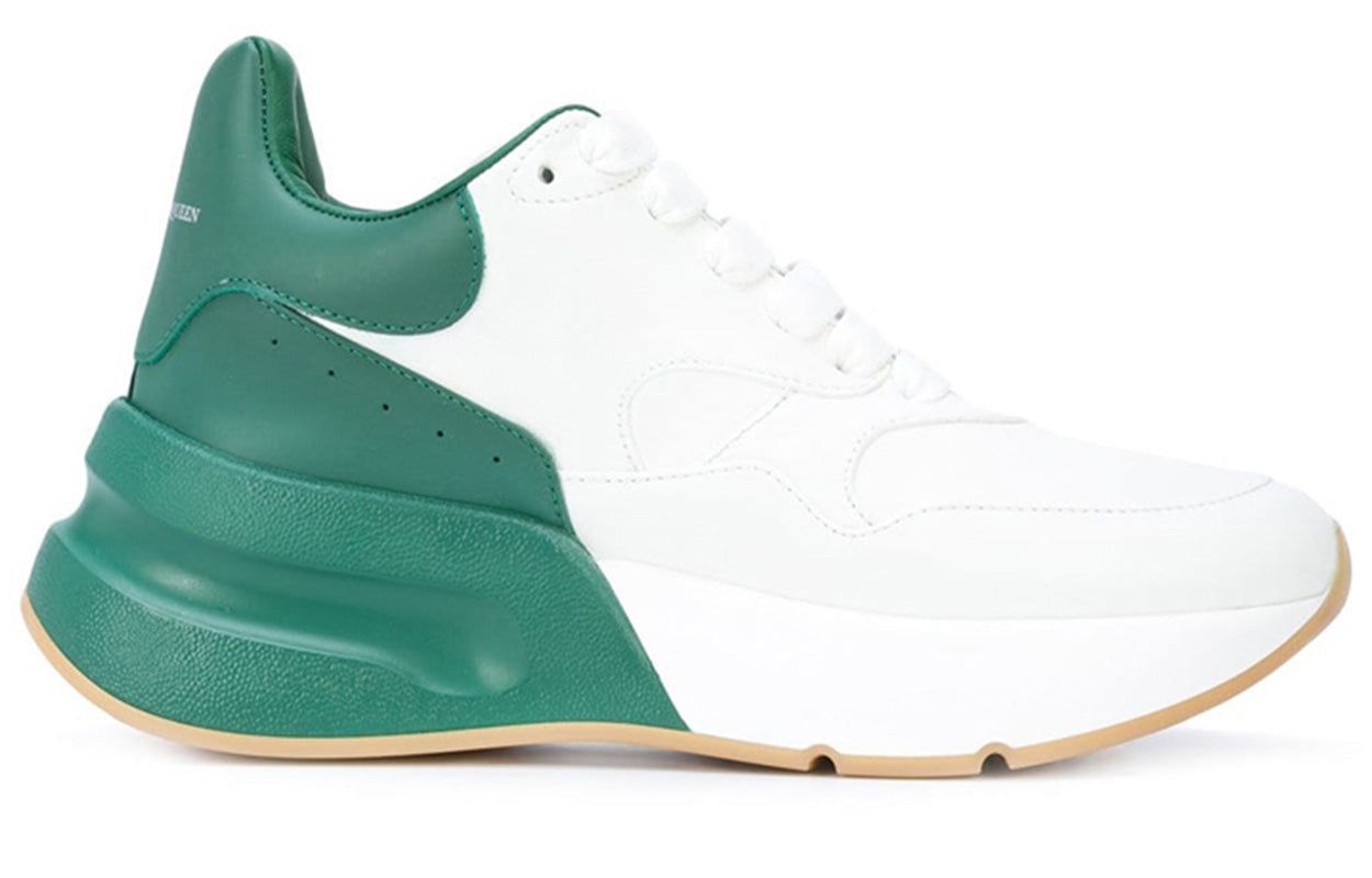 (WMNS) Alexander McQueen Oversized Runner Low Top Leather Sneakers with Mesh 'White Green' 533709WHRU39463 sold by KicksCrew product image thumbnail 2