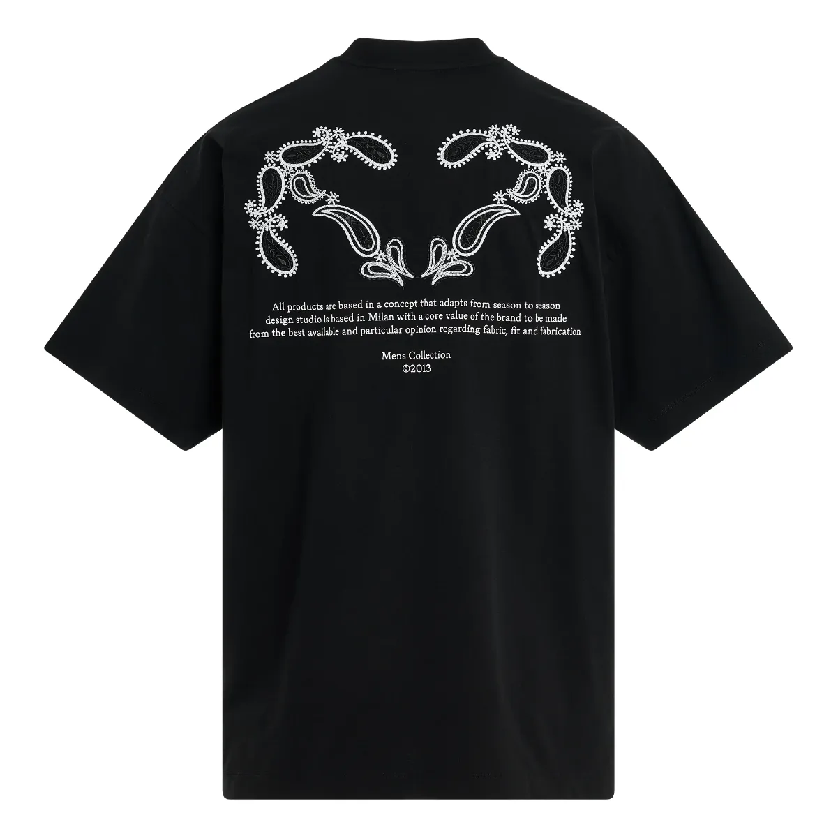 Off-White Bandana Arrow Cotton T-shirt 'Black' OMAA161S24JER0011001 sold by KicksCrew product image thumbnail 2