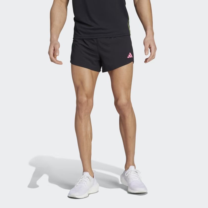 adidas Adizero Running Split Shorts Logo 'Black Pink' IK4348 sold by KicksCrew product image thumbnail 2