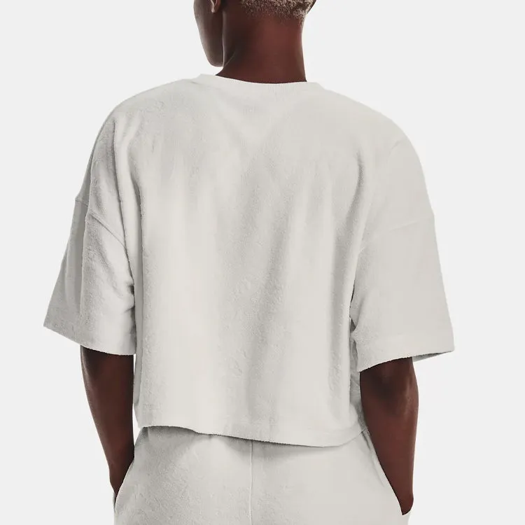 (WMNS) Under Armour Journey Terry Cropped T-shirt 'Grey' 1376914-006 sold by KicksCrew product image thumbnail 4