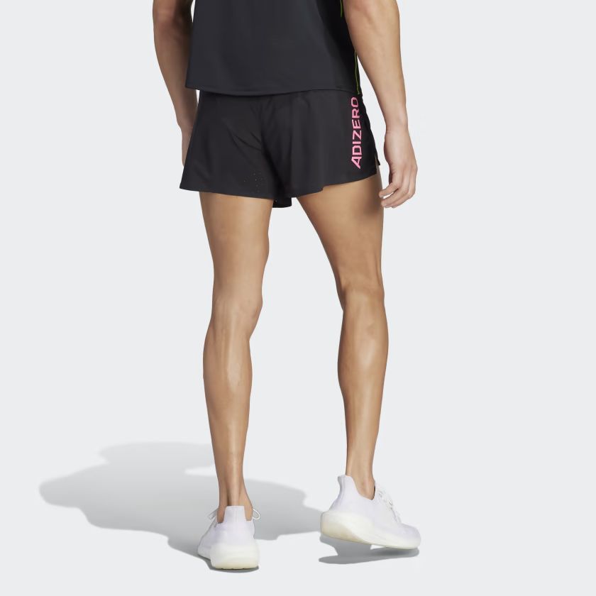 adidas Adizero Running Split Shorts Logo 'Black Pink' IK4348 sold by KicksCrew product image thumbnail 3