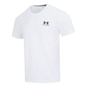 Under Armour Logo Embroidered Heavyweight Short Sleeve T-shirt 'White' 1373997-100 sold by KicksCrew