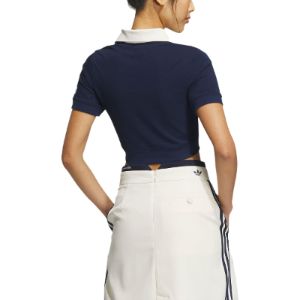 (WMNS) Adidas Originals x Notitle Tennis Crop Short Sleeve Polo Shirt 'Navy' IN1083 sold by KicksCrew