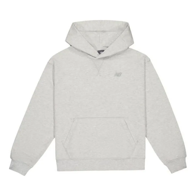 (WMNS) New Balance Athletics French Terry Hoodie 'Ash Heather' WT41537-AHH sold by KicksCrew