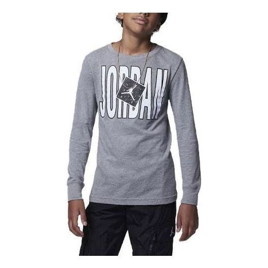 (GS) Air Jordan Stretch Out Long Sleeve T-Shirt 'Grey' 95C692-GEH sold by KicksCrew