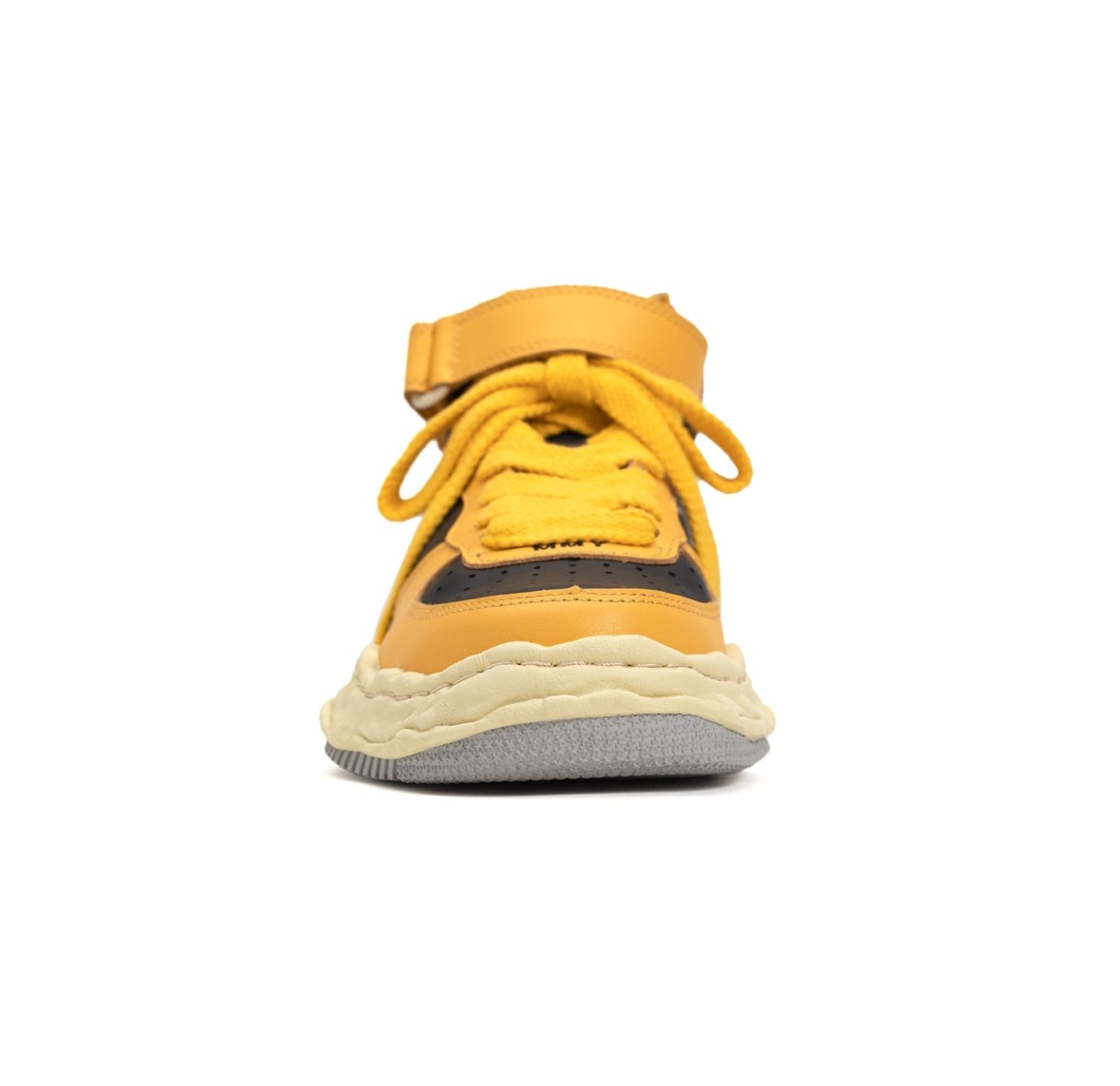 Maison MIHARA YASUHIRO WAYNE VL OG Sole Leather High-top Sneaker 'Black Yellow' A09FW729-BLKYEL sold by KicksCrew product image thumbnail 2