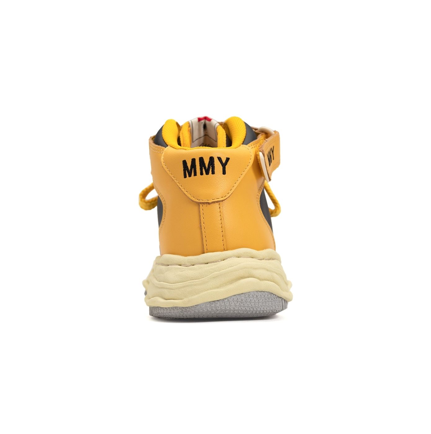 Maison MIHARA YASUHIRO WAYNE VL OG Sole Leather High-top Sneaker 'Black Yellow' A09FW729-BLKYEL sold by KicksCrew product image thumbnail 3