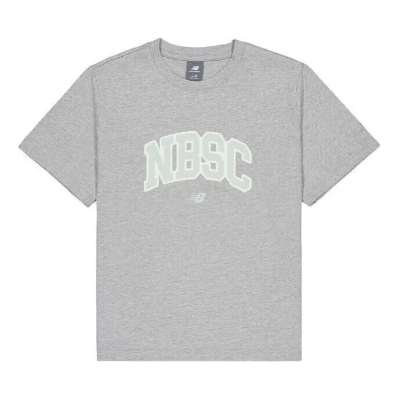 (WMNS) New Balance NBSC Cotton T-Shirt 'Grey' AWT42313-GHM sold by KicksCrew