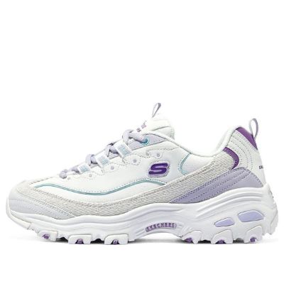 (WMNS) Skechers D'lites 1.0 Sneakers 'White Purple' 896264-WLVB sold by KicksCrew