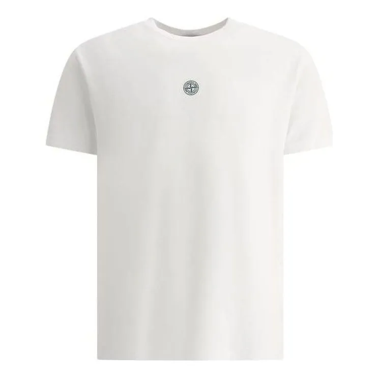 STONE ISLAND Logo Print Regular T-shirt 'White' 78152NS86-V0001 sold by KicksCrew