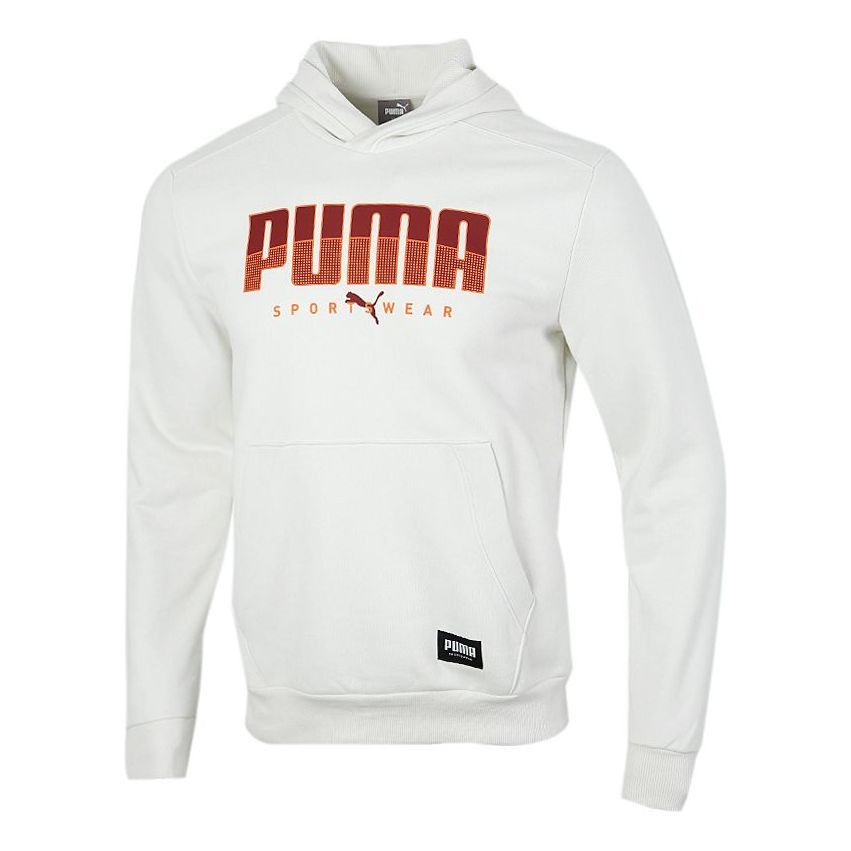 Puma Athletics Hoodie 'White Orange' 586543-05 sold by KicksCrew