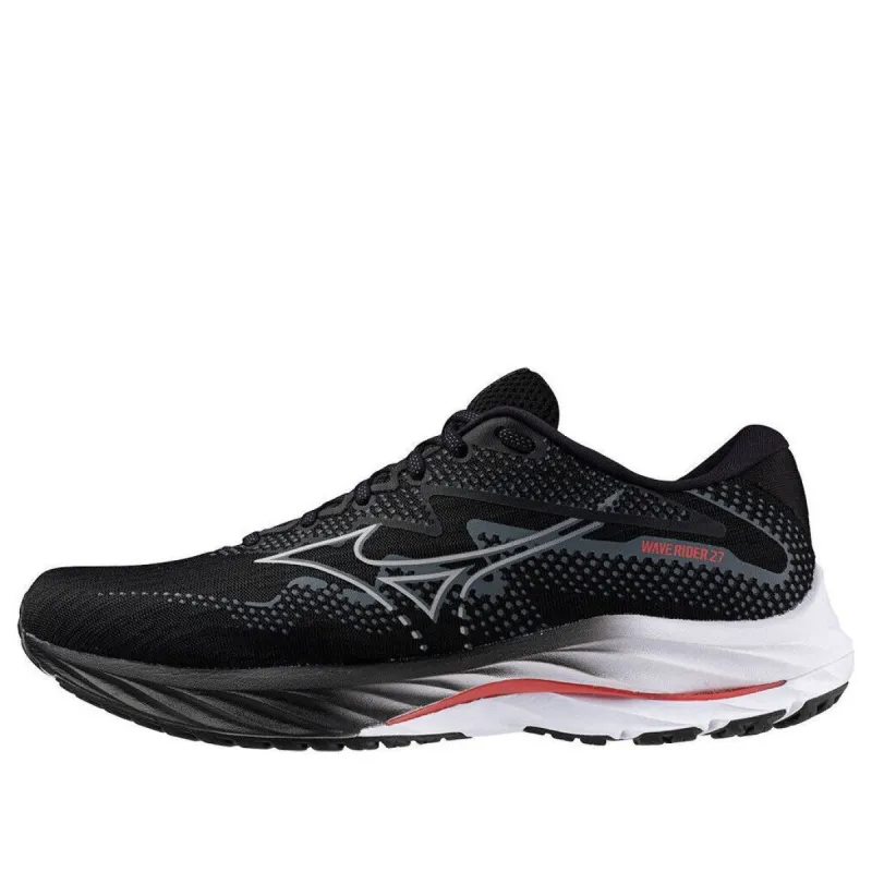 Mizuno Wave Rider 27 'Black White Red' J1GC2303-52 sold by KicksCrew