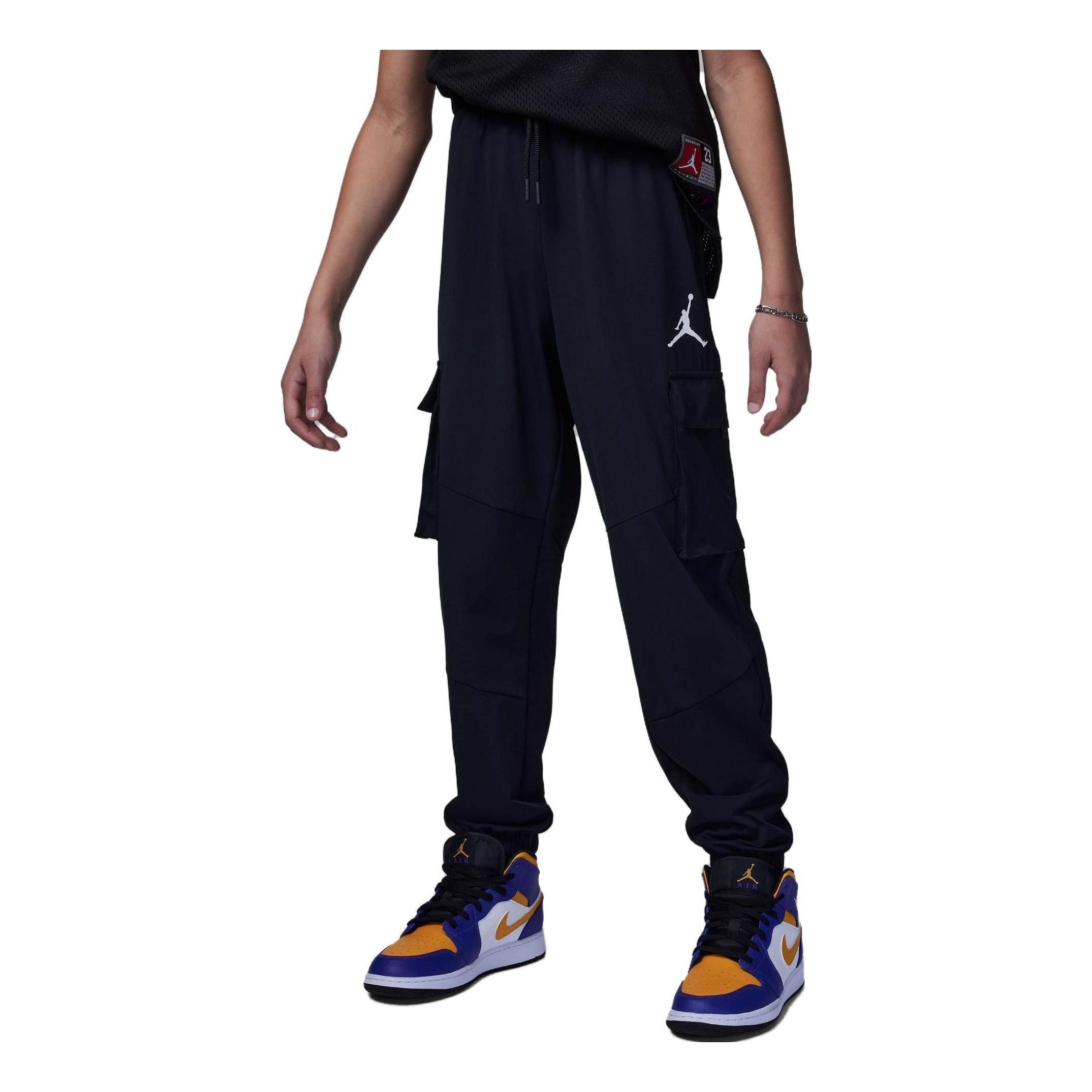 (GS) Air Jordan Cargo Pants 'Black' FQ0656-010 sold by KicksCrew