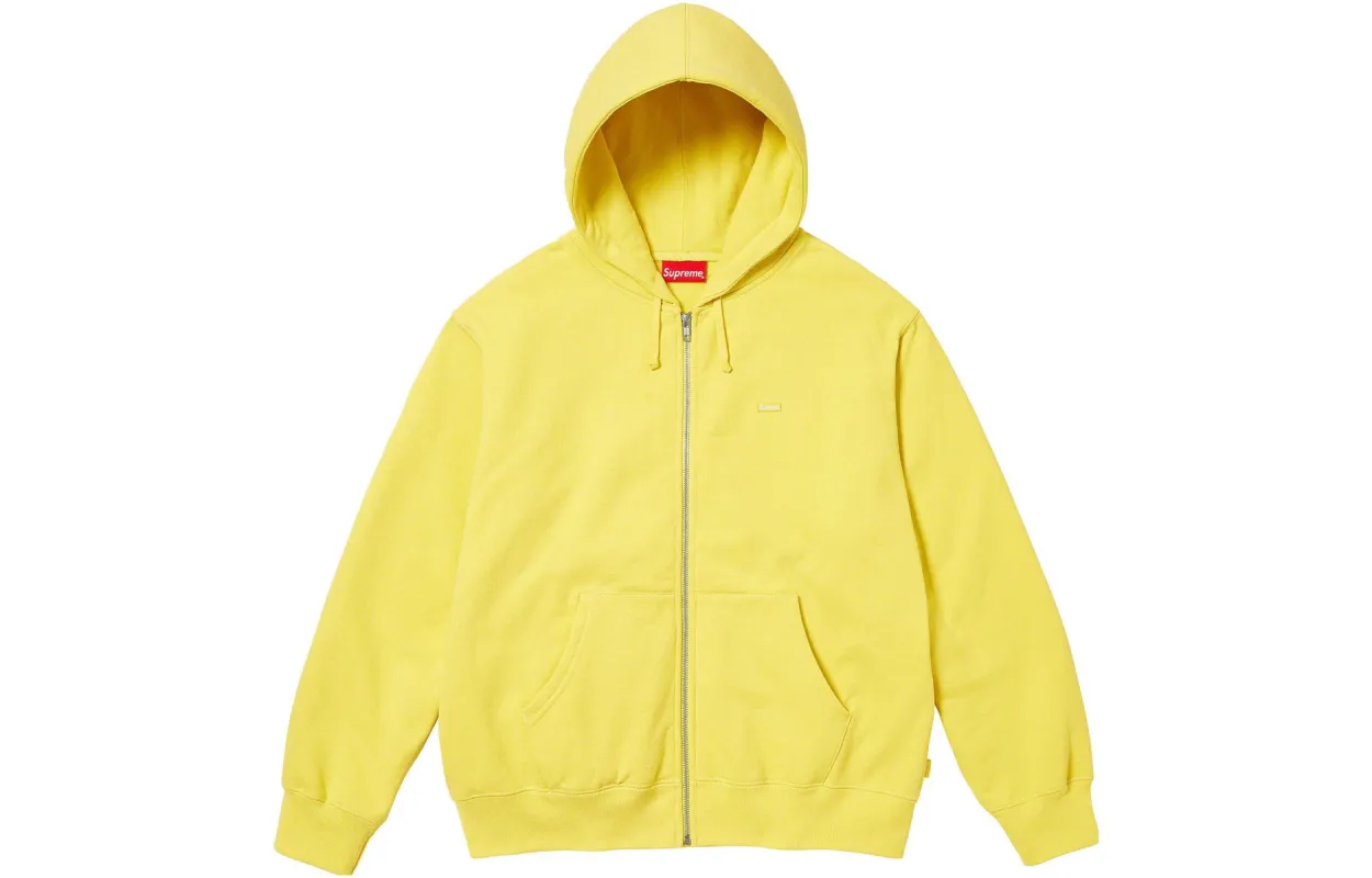 Supreme Small Box Zip Up Hooded Sweatshirt 'Yellow' SUP-FW23-032 sold by KicksCrew