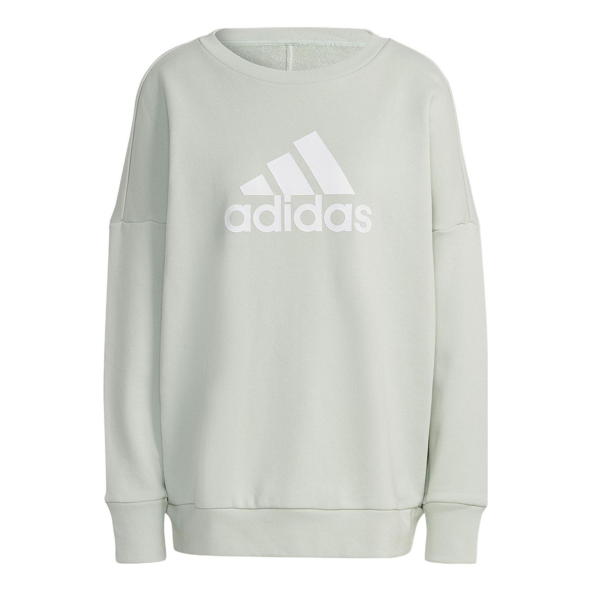 (WMNS) adidas Future Icons Badge of Sport Sweatshirt 'Linen Green' HK0499 sold by KicksCrew