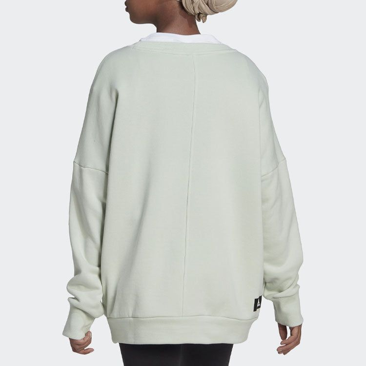 (WMNS) adidas Future Icons Badge of Sport Sweatshirt 'Linen Green' HK0499 sold by KicksCrew product image thumbnail 3