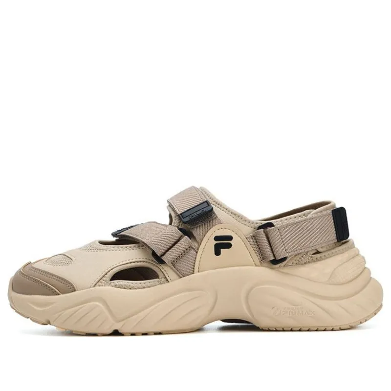 FILA FUSION Conch Sandals ''Beige Black' T12M321401FMA sold by KicksCrew