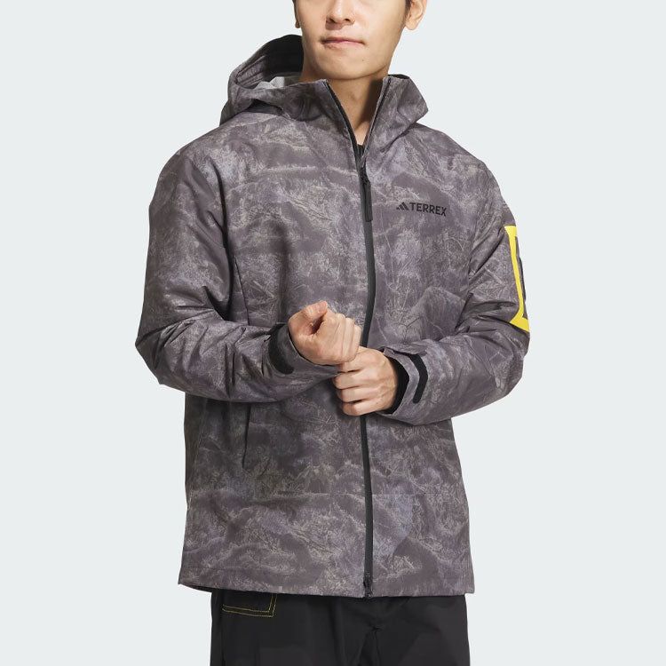 adidas x National Geographic Allover Print RAIN. RDY Jacket 'Silver Violet' IS9512 sold by KicksCrew product image thumbnail 2