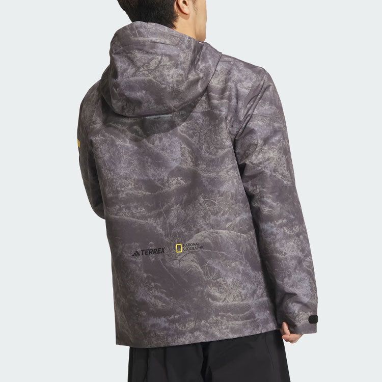 adidas x National Geographic Allover Print RAIN. RDY Jacket 'Silver Violet' IS9512 sold by KicksCrew product image thumbnail 3