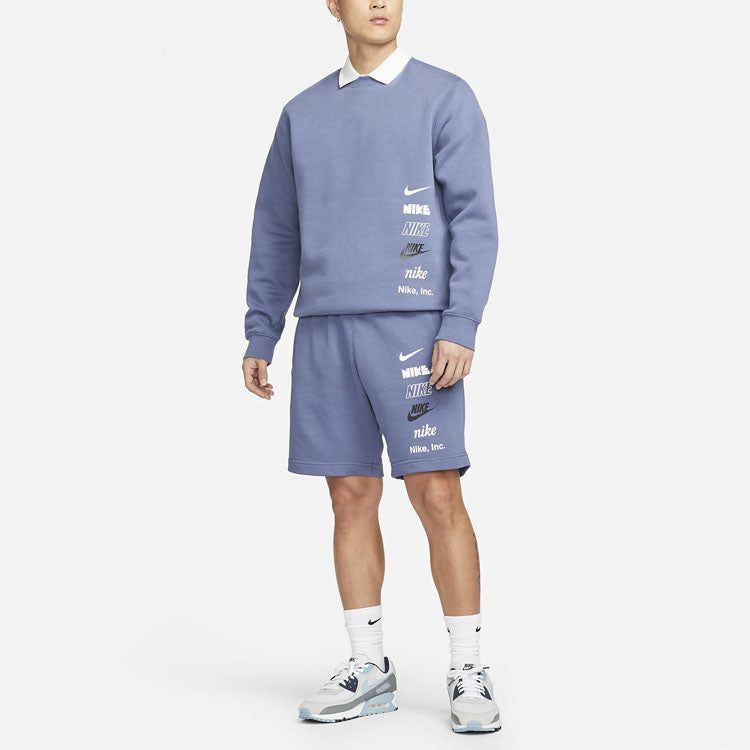 Nike Club Fleece French Terry Shorts 'Blue' FB8831-491 sold by KicksCrew product image thumbnail 2