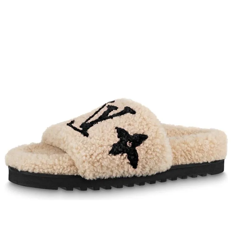 (WMNS) LOUIS VUITTON Paseo Comfort Flat Sandals 'Beige' 1ABWD1 sold by KicksCrew