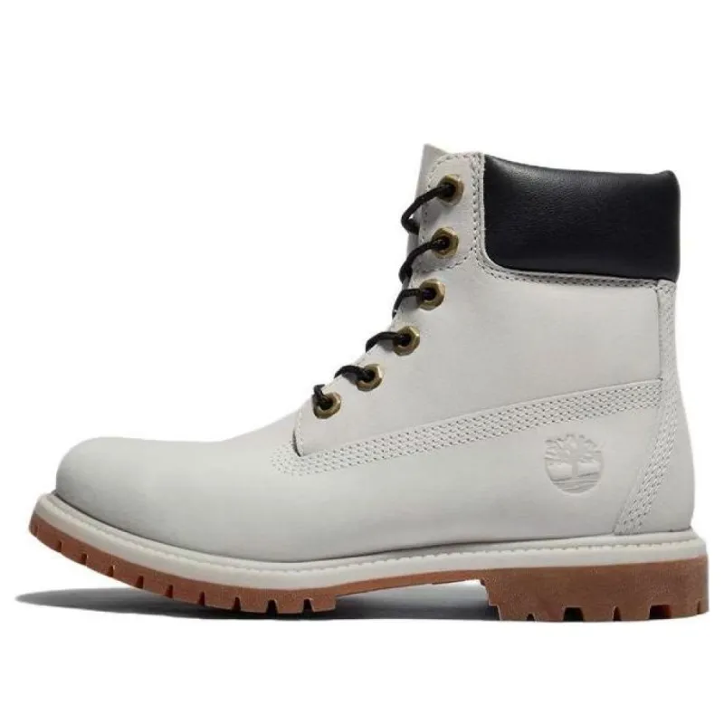 (WMNS) Timberland Premium 6 Inch Waterproof Boots 'Light Grey Nubuck' A5SS3027 sold by KicksCrew