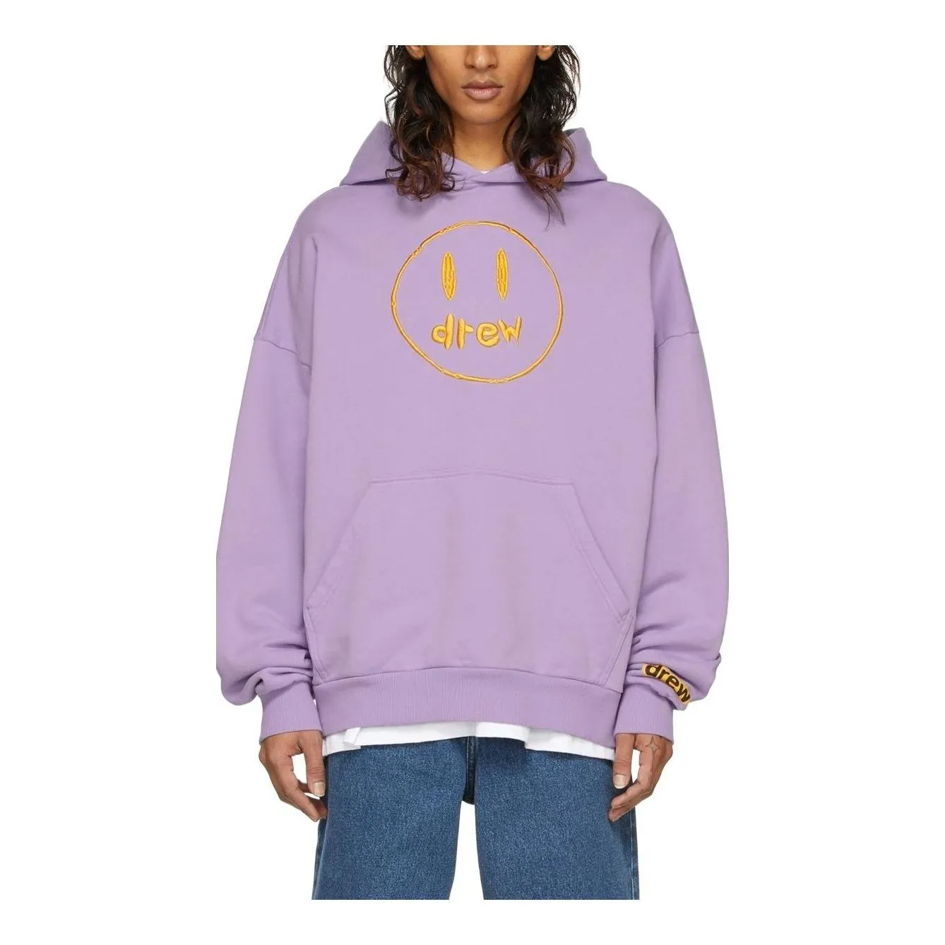 Drew House SSENSE Exclusive Painted Mascot Hoodie 'Lavender' 221454M202000 sold by KicksCrew