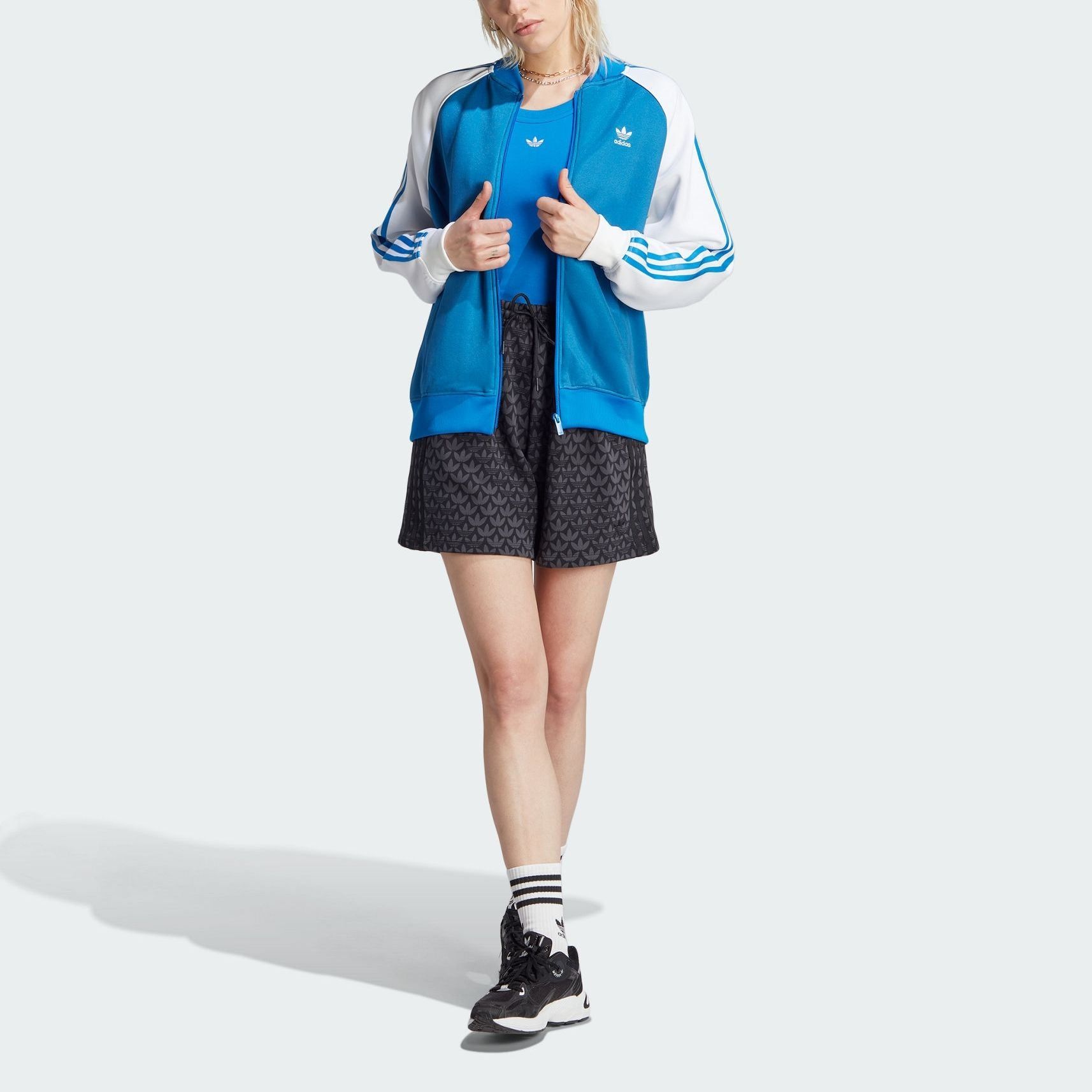 (WMNS) adidas originals Trefoil Monogram Shorts 'Black' II3189 sold by KicksCrew product image thumbnail 4