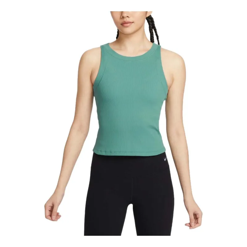 (WMNS) Nike Zenvy Dri-FIT Rib Tank Asia Sizing 'Green' FN3537-361 sold by KicksCrew