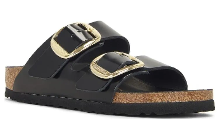 (WMNS) Birkenstock Arizona Big Buckle Natural Leather Narrow Fit Sandals 'Patent High Shine Black' 1021476 sold by KicksCrew product image thumbnail 2