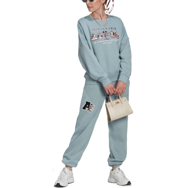(WMNS) Adidas Loose Disney Sweatshirt 'Teal' HL9057 sold by KicksCrew product image thumbnail 2
