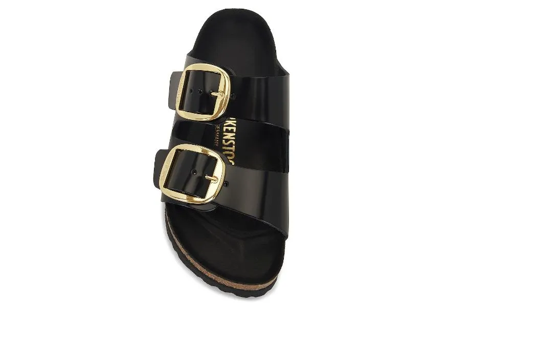 (WMNS) Birkenstock Arizona Big Buckle Natural Leather Narrow Fit Sandals 'Patent High Shine Black' 1021476 sold by KicksCrew product image thumbnail 3