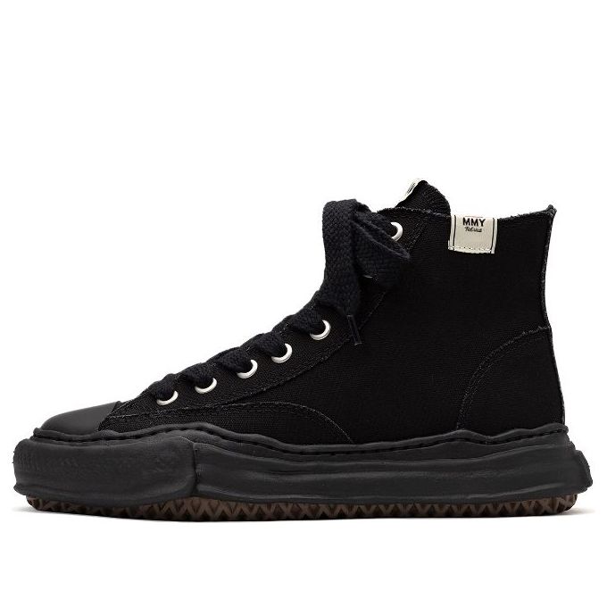 Maison MIHARA YASUHIRO PETERSON OG Sole Canvas High-top Sneaker 'Black Black' A01FW701-BLKBLK sold by KicksCrew