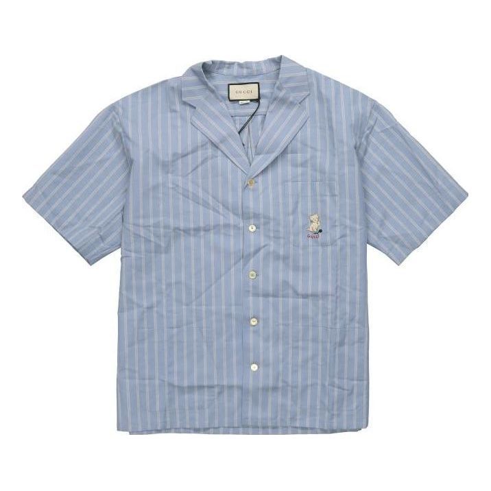 Gucci Cotton Wool Mohair Shirt With Kitten 'Blue' 618920-ZAE5V-4053 sold by KicksCrew