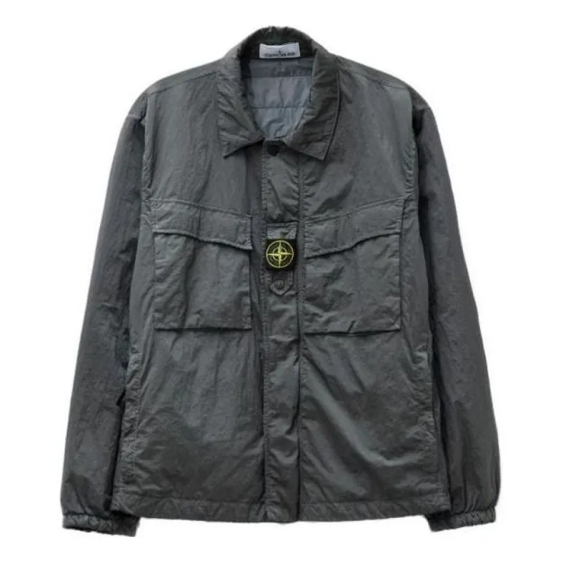 STONE ISLAND Garment Dyed ECONYL Regenerated Nylon Jacket 'Grey' 7915Q0819-V0062 sold by KicksCrew