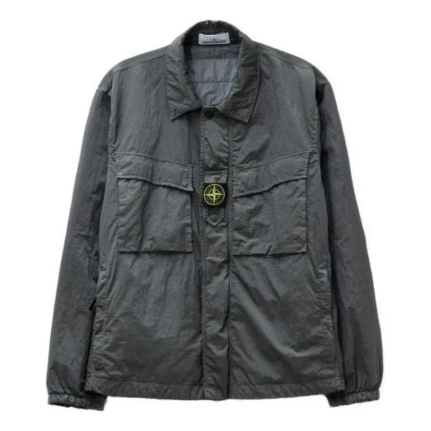 STONE ISLAND Garment Dyed ECONYL Regenerated Nylon Jacket 'Grey' 7915Q0819-V0062 sold by KicksCrew