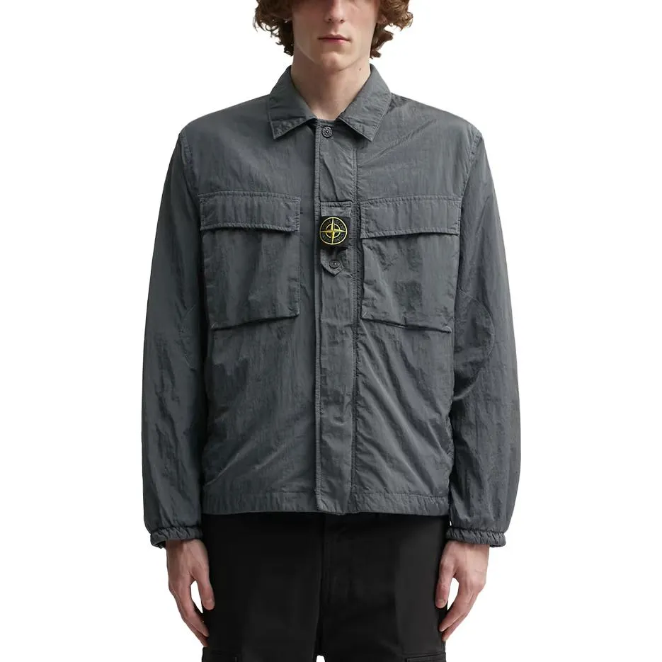 STONE ISLAND Garment Dyed ECONYL Regenerated Nylon Jacket 'Grey' 7915Q0819-V0062 sold by KicksCrew product image thumbnail 3