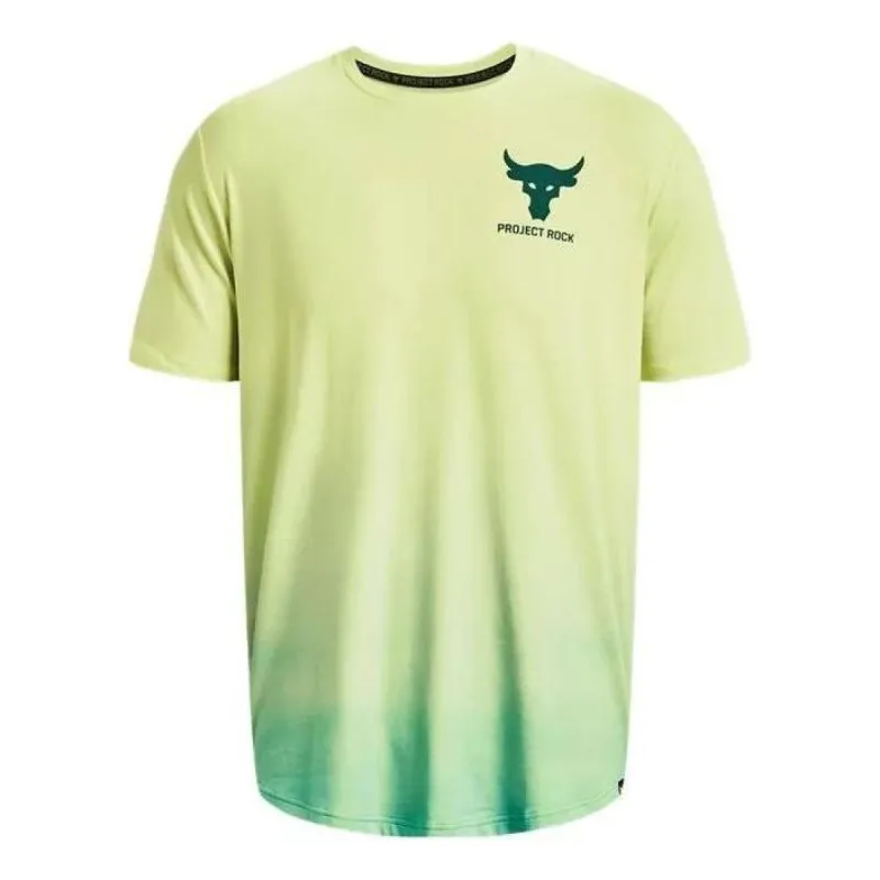 Under Armour Project Rock Fade T-shirt 'Yellow Green' 1378906-391 sold by KicksCrew