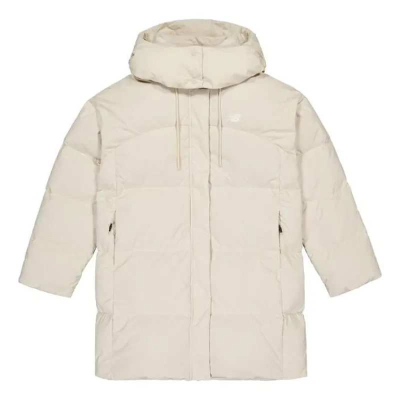 (WMNS) New Balance Winter Casual Down Jacket 'White' NPD48112-LBE sold by KicksCrew