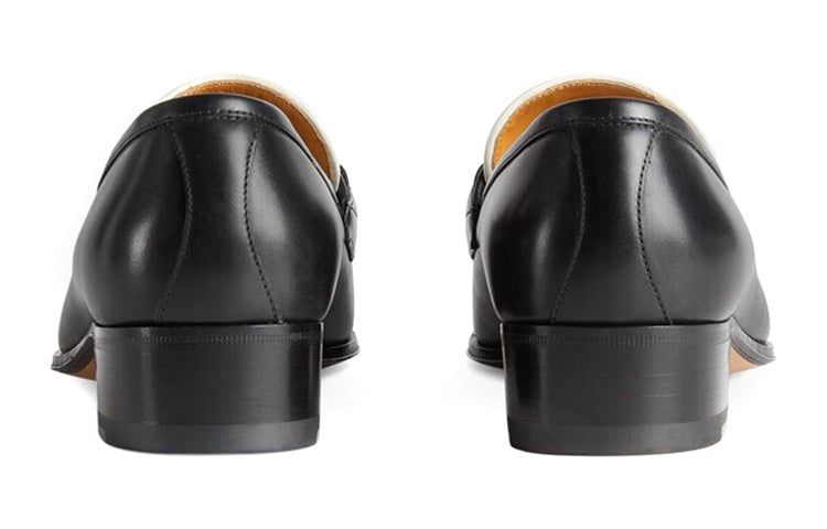 (WMNS) GUCCI Loafer with Web and Interlocking G 'Black White' 674662-1W6B0-1170 sold by KicksCrew product image thumbnail 4